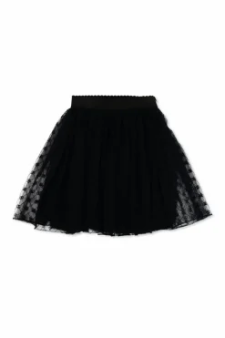 Dolce & Gabbana Kids BLACK Tulle skirt with monogram