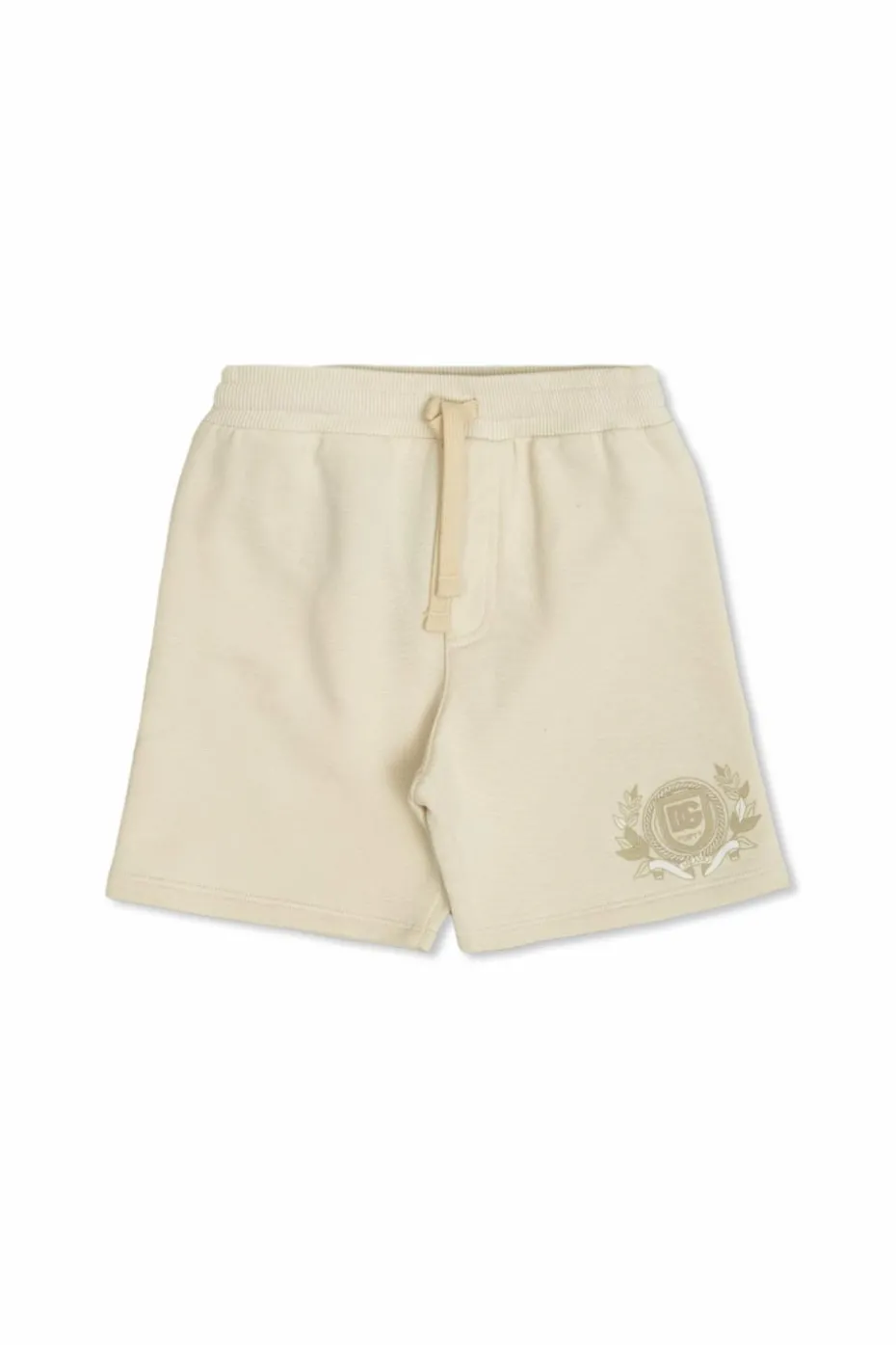 Dolce & Gabbana Kids cream Cotton shorts with logo