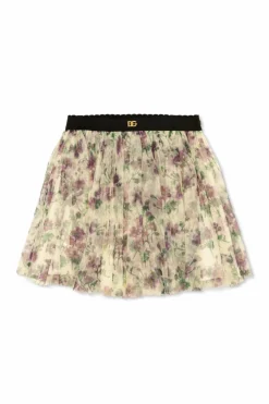 Dolce & Gabbana Kids cream Tulle skirt