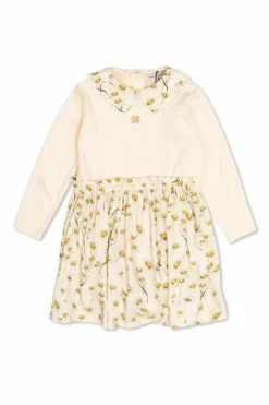 Dolce & Gabbana Kids cream Floral motif dress