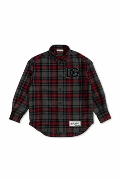 Dolce & Gabbana Kids GREY Plaid pattern shirt