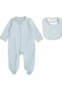 Dolce & Gabbana Kids light blue Set: Baby Onesie and Bib