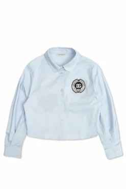 Dolce & Gabbana Kids light blue Shirt with logo patch
