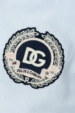 Dolce & Gabbana Kids light blue Shirt with logo patch