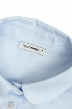 Dolce & Gabbana Kids light blue Shirt with logo patch