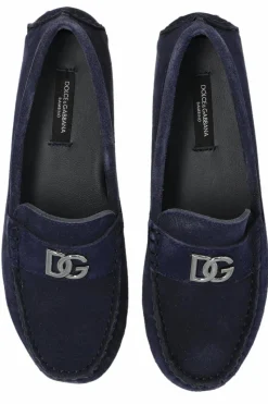 Dolce & Gabbana Kids NAVY BLUE Suede loafers