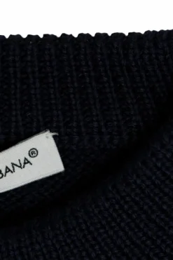 Dolce & Gabbana Kids NAVY BLUE Sweater with Logo