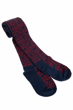 Dolce & Gabbana Kids NAVY BLUE Monogram Tights