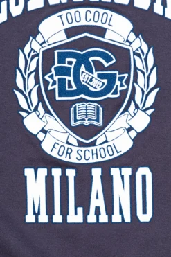 Dolce & Gabbana Kids NAVY BLUE T-shirt with velvety logo