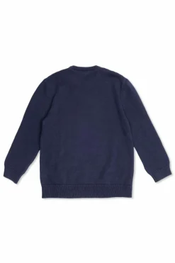 Dolce & Gabbana Kids NAVY BLUE Sweater with printed logo