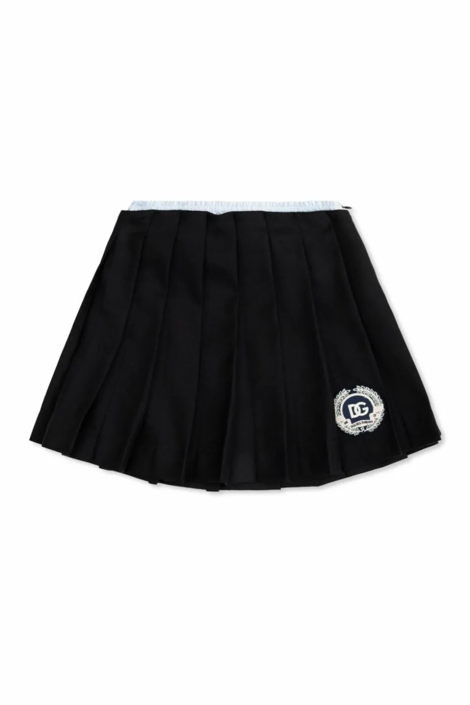 Dolce & Gabbana Kids NAVY BLUE Wool skirt with darts