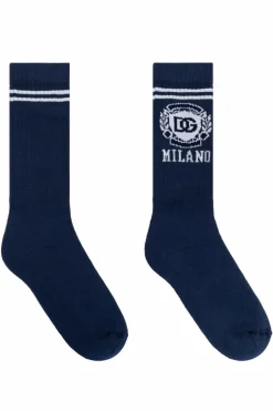 Dolce & Gabbana Kids NAVY BLUE Cotton socks