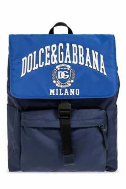 Dolce & Gabbana Kids NAVY BLUE Backpack with logo