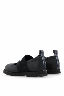 Dolce & Gabbana Kids NAVY BLUE Leather ballerinas with logo