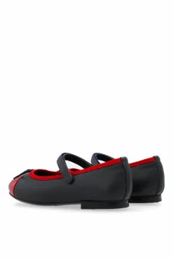 Dolce & Gabbana Kids NAVY BLUE Leather ballerinas with logo