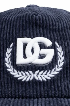 Dolce & Gabbana Kids NAVY BLUE Corduroy cap