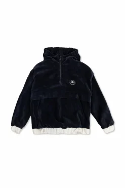 Dolce & Gabbana Kids NAVY BLUE Corduroy hoodie