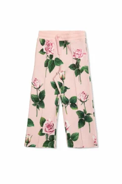 Dolce & Gabbana Kids PINK Pants with floral pattern