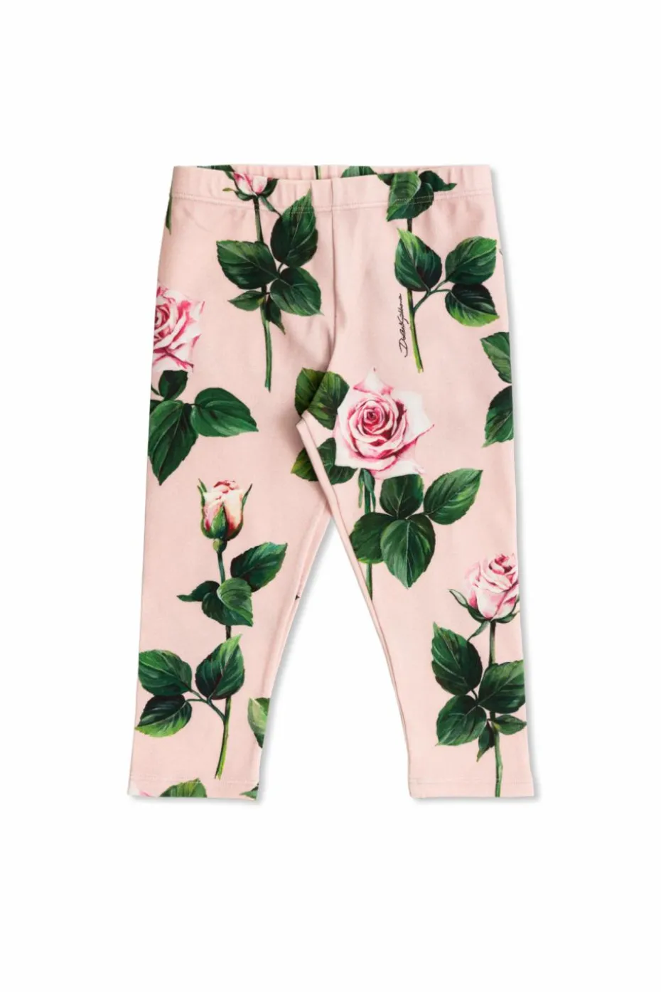 Dolce & Gabbana Kids PINK Floral motif leggings