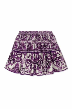 Dolce & Gabbana Kids PURPLE Patterned skirt