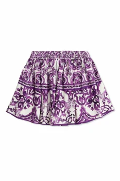 Dolce & Gabbana Kids PURPLE Patterned skirt