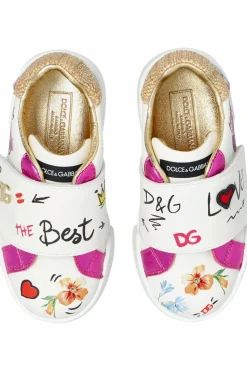 Dolce & Gabbana Kids WHITE Sports shoes with logo