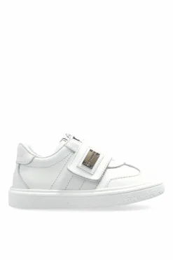 Dolce & Gabbana Kids WHITE Sports shoes with an application