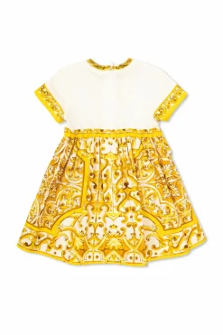 Dolce & Gabbana Kids YELLOW Dress with print
