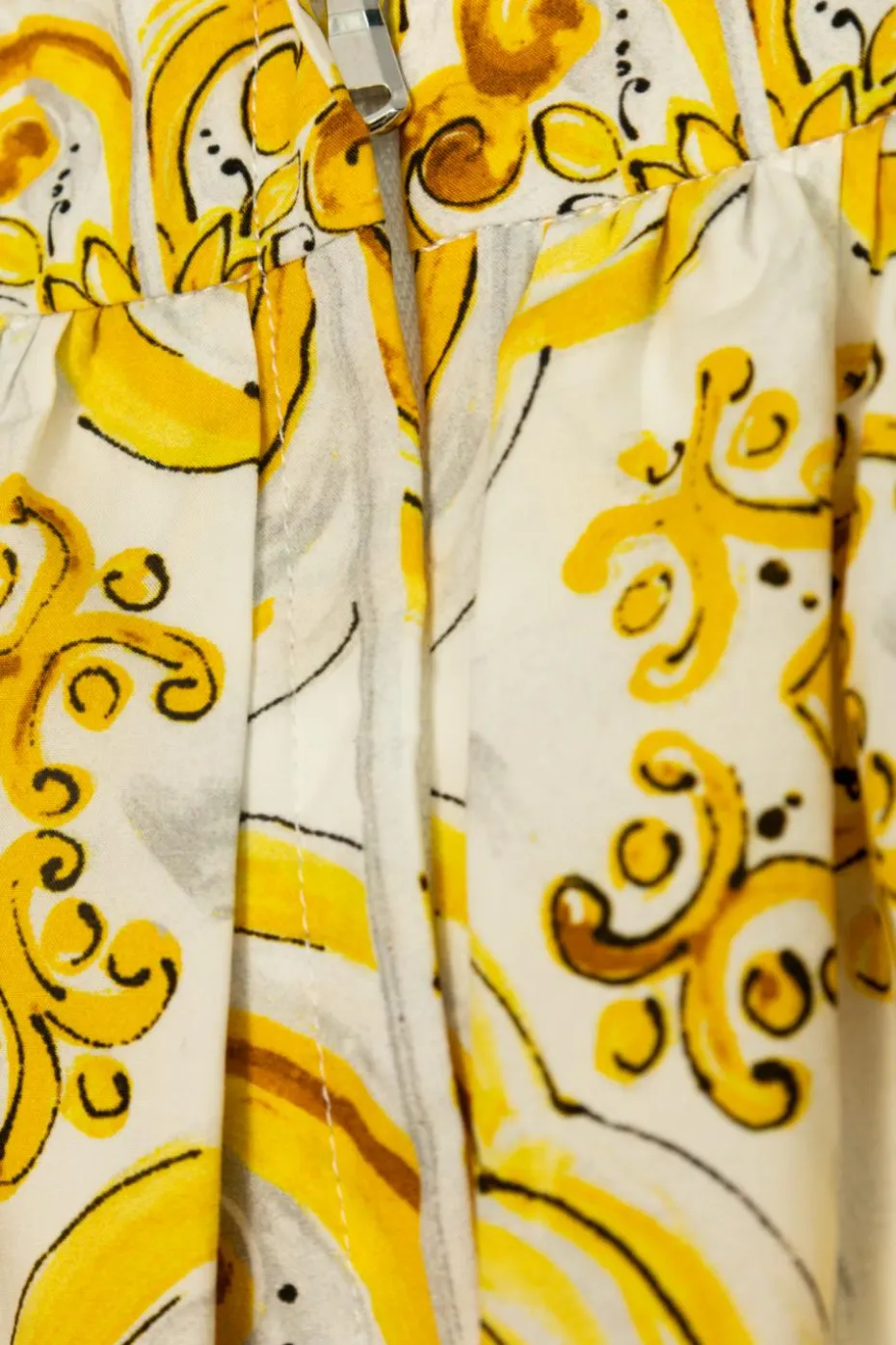 Dolce & Gabbana Kids YELLOW Skirt with `barocco` print