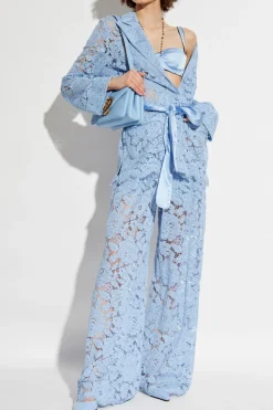Dolce & Gabbana light blue Lace Pants