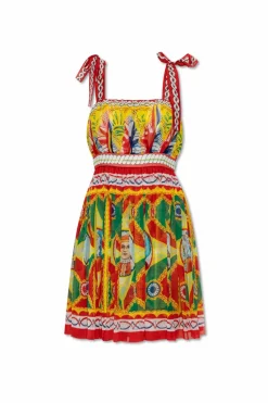 Dolce & Gabbana MULTICOLOUR Dress with Carretto pattern