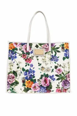 Dolce & Gabbana MULTICOLOUR Shopper bag with floral motif