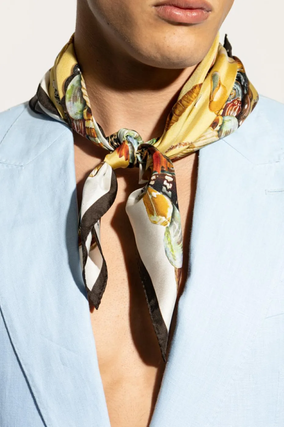 Dolce & Gabbana MULTICOLOUR Silk scarf with print