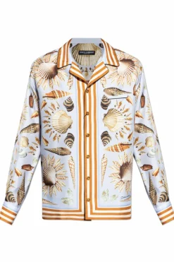 Dolce & Gabbana MULTICOLOUR Silk shirt with shell motif