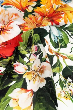 Dolce & Gabbana MULTICOLOUR Silk scarf with floral motif