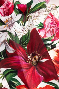Dolce & Gabbana MULTICOLOUR Silk scarf with floral motif