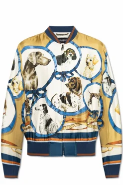 Dolce & Gabbana MULTICOLOUR Silk bomber jacket
