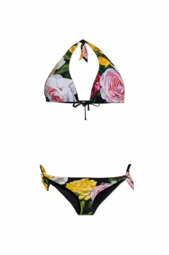 Dolce & Gabbana MULTICOLOUR Two-piece swimsuit with floral motif