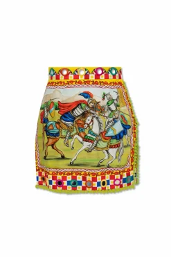 Dolce & Gabbana MULTICOLOUR Skirt with Carretto pattern