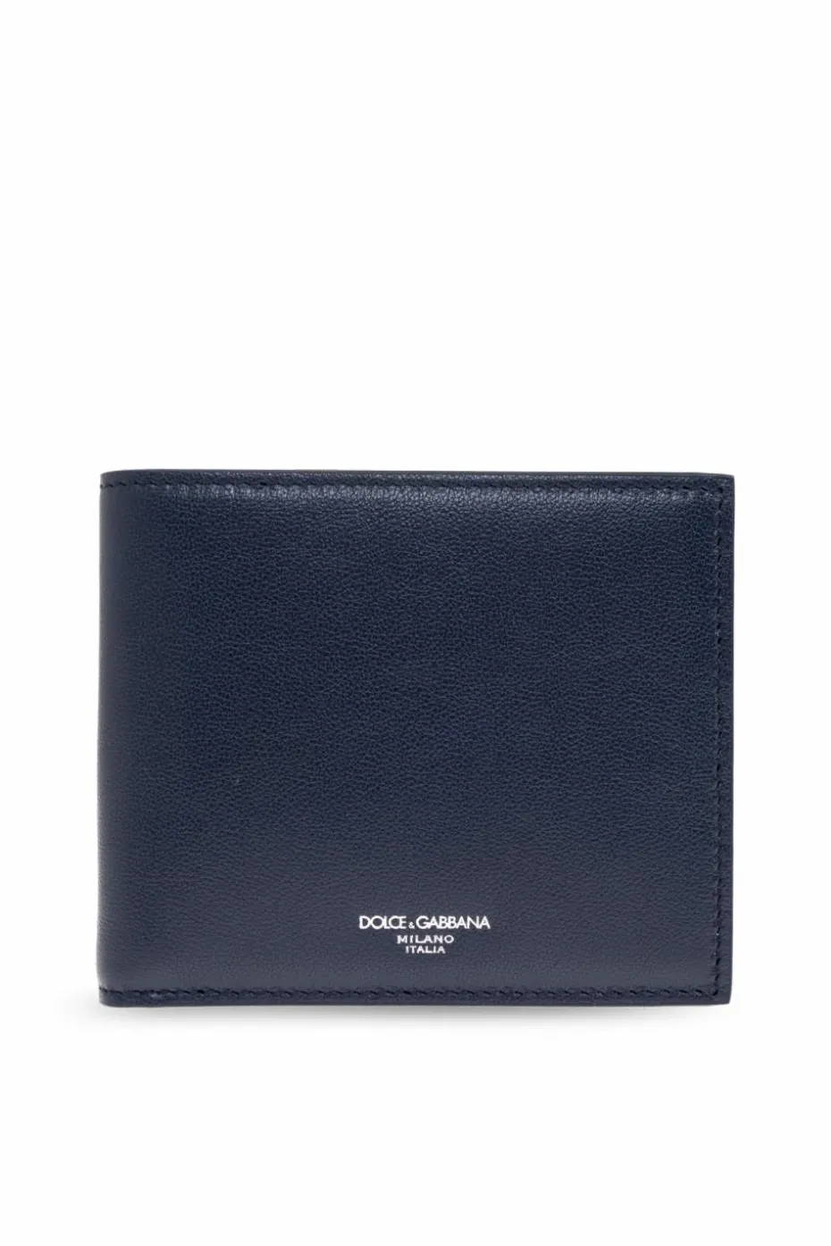 Dolce & Gabbana NAVY BLUE Leather wallet with logo