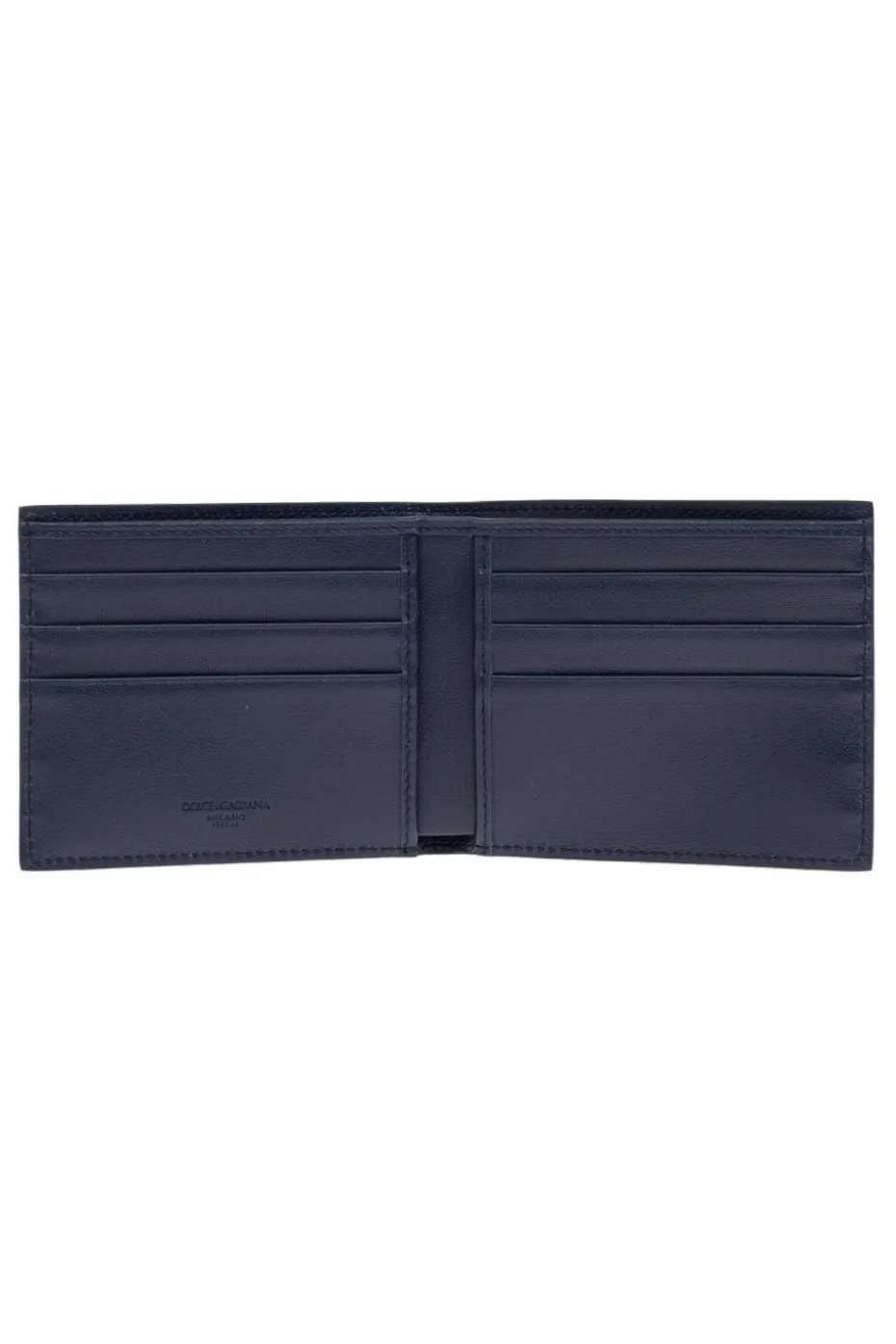Dolce & Gabbana NAVY BLUE Leather wallet with logo