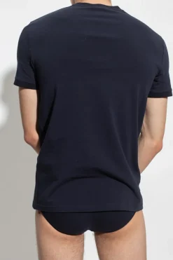 Dolce & Gabbana NAVY BLUE T-shirt with patch