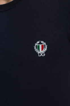 Dolce & Gabbana NAVY BLUE T-shirt with patch