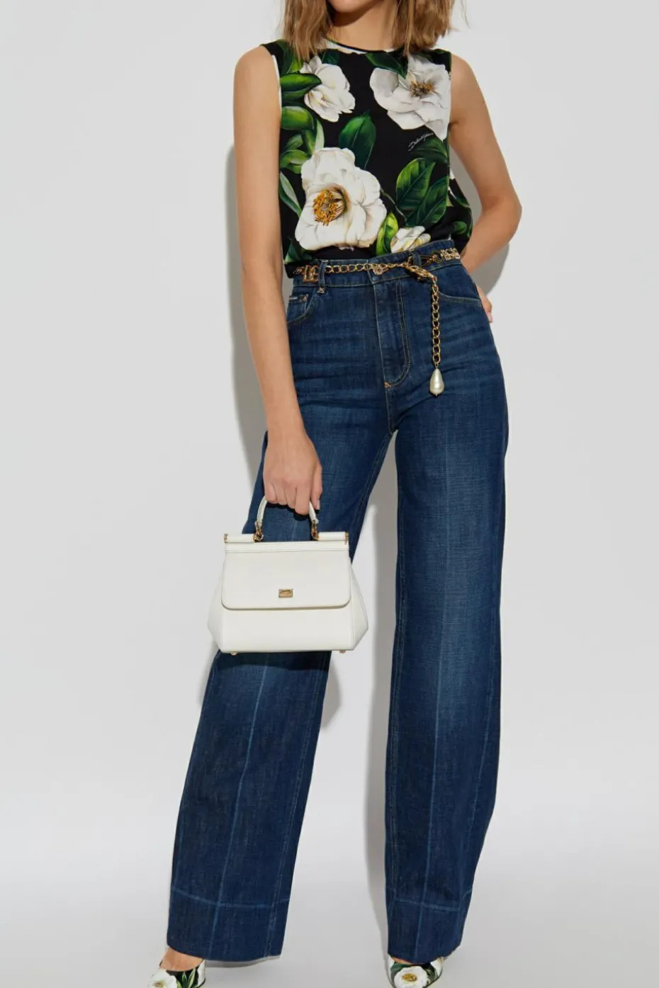 Dolce & Gabbana NAVY BLUE Jeans with flared legs