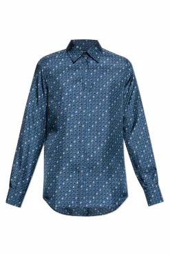 Dolce & Gabbana NAVY BLUE Silk Shirt