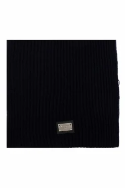 Dolce & Gabbana NAVY BLUE Scarf with logo detail