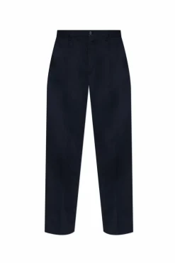 Dolce & Gabbana NAVY BLUE Creased trousers