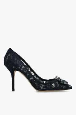 Dolce & Gabbana NAVY BLUE ‘Bellucci’ lace pumps
