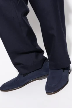 Dolce & Gabbana NAVY BLUE Suede shoes "Split"