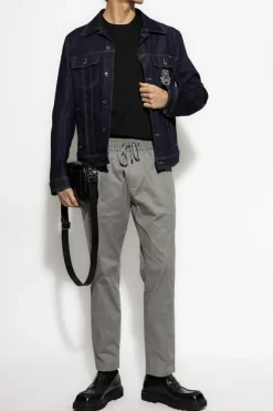Dolce & Gabbana NAVY BLUE Denim jacket with appliqué